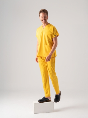 Marineblau Herren Doktor Krankenpfleger Medikal Gold Fit Echtleder Medizinische Clogs