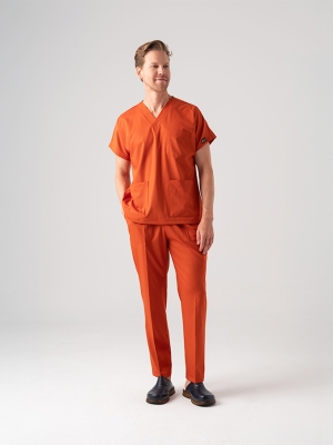 Kiremit Dr. Greys Doktor Hemşire Medikal Scrubs Takım Best Likralı Kumaş