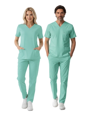 Bermuda Dr. Greys Doktor Hemşire Medikal Scrubs Takım Lüks Likralı Kumaş