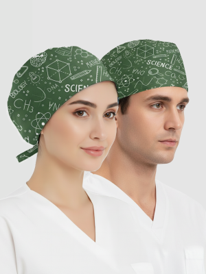 Bilim Dersleri Desenli Bone (Cotton Likra Kumaş)