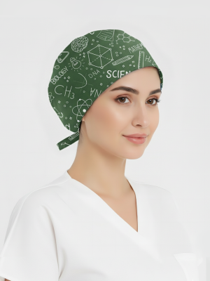 Bilim Dersleri Desenli Bone (Cotton Likra Kumaş)