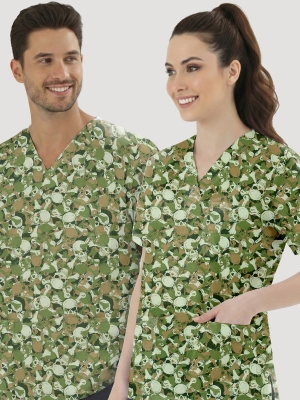 Asi Kamuflaj Desenli Tek Üst (Cotton Likra Kumaş)
