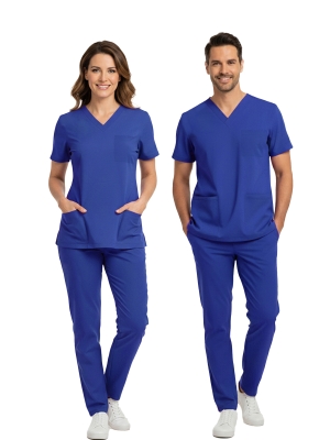 Медицинский костюм Dazzling Blue Dr. Greys из люксовой стрейч-ткани