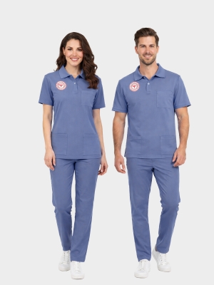 Scrubs-Set für Reinigungspersonal – Stretch, Standard 2025, Dazzling Blue