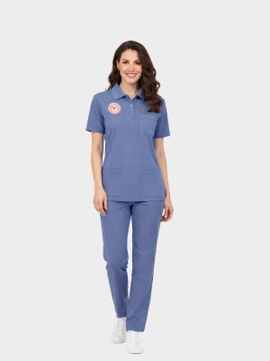 Scrubs-Set für Reinigungspersonal – Stretch, Standard 2025, Dazzling Blue