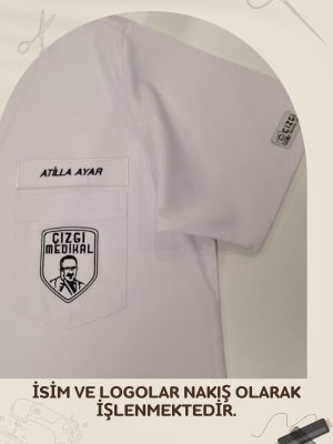 Beyaz Polo Yaka Kısa Kol İş Tişörtü Penye Lacoste Kumaş