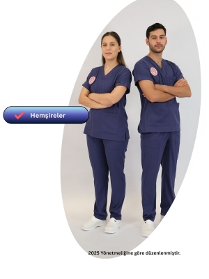 Pflege Scrubs – Elastisches Set, offizielle Norm 2025, Patriot Blue