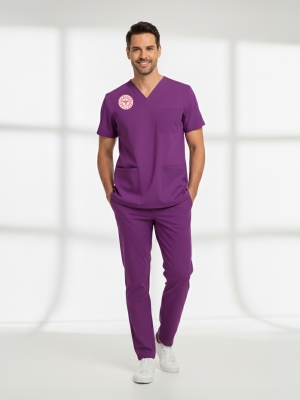 Hebammen Scrubs – Elastisches Set, Offizieller Standard 2025, Byzantium