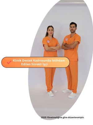 Scrubs-Set für klinisches Unterstützungspersonal – Stretch, Standard 2025, Orange Ochre