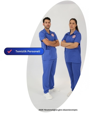 Scrubs-Set für Reinigungspersonal – Stretch, Standard 2025, Dazzling Blue