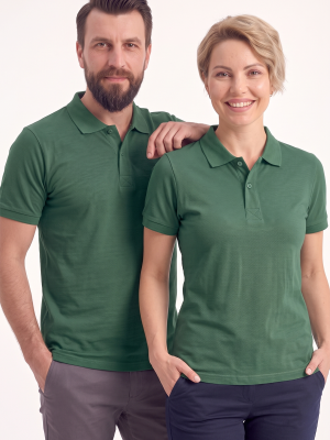 Avcı Yeşili Polo Yaka Kısa Kol İş Tişörtü Penye Lacoste Kumaş