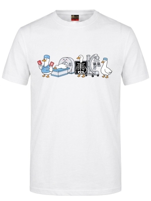 Radiologie-Team Bedrucktes Kurzarm T-Shirt in Weiß (100% Baumwoll-Jersey)