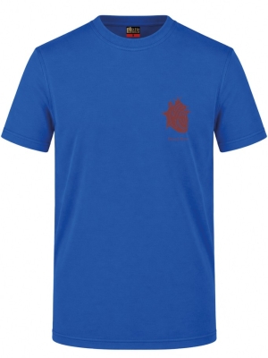 Anatomisches Herz Bedrucktes Kurzarm T-Shirt in Saxe-Blau (100% Baumwoll-Jersey)