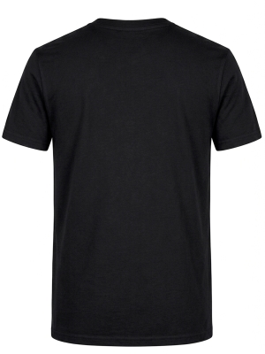 Botanische Schwesternhaube Bedrucktes Kurzarm T-Shirt in Schwarz (100% Baumwoll-Jersey)