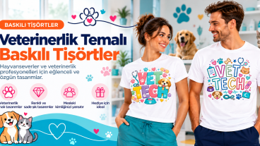Veterinerlik Temalı Baskılı Tişörtler