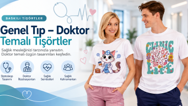 Genel Tıp ve Doktor Temalı Baskılı Tişörtler
