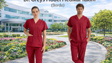 Bordeauxfarbenes Dr. Greys Medizinisches Scrubs Set: Die Farbe von Stärke, Eleganz und Professionalität