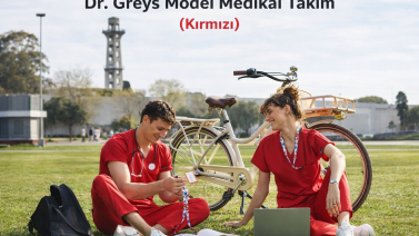 Rotes Dr. Greys Medizinisches Scrubs-Set: Die professionelle Farbe von Energie und Stärke