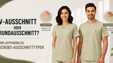 V-Ausschnitt oder Rundhalsausschnitt? Leitfaden zu Scrubs-Ausschnittformen
