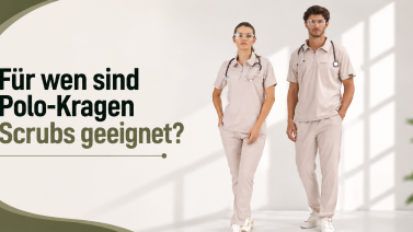 Für wen sind Scrubs mit Polokragen geeignet?