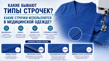 Какие виды швов существуют? Какие швы используются в медицинской одежде?