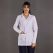 White Classic Collar Women's Lab Coat Alpaca Fabric