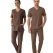 Friar Brown Dr. Greys Doktor Hemşire Medikal Scrubs Takım Lüks Likralı Kumaş