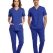 Dazzling Blue Dr. Greys Doktor Hemşire Medikal Scrubs Takım Lüks Likralı Kumaş