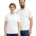 Beyaz Polo Yaka Kısa Kol İş Tişörtü Penye Lacoste Kumaş