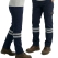 Navy Blue 3 Cm Double Row Reflective Work Pants Gabardine Fabric