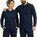 Lacivert Polo Yaka Uzun Kol İş Sweatshirtü Penye Lacoste Kumaş