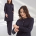Marineblau Hijab Medizinischer Scrubs Set mit Rundhalsausschnitt und Reißverschluss Luxus Lycra-Stoff