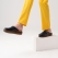 Lacivert Kadın Doktor Hemşire Medikal Gold Tokalı Hakiki Deri Sabo Terlik