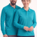 Turkuaz Polo Yaka Uzun Kol İş Sweatshirtü Penye Lacoste Kumaş