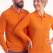 Turuncu Polo Yaka Uzun Kol İş Sweatshirtü Penye Lacoste Kumaş
