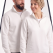 Beyaz Dik Yaka Yarım Fermuarlı İş Sweatshirt 3 İplik