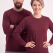 Bordo Yuvarlak Yaka İş Sweatshirt 2 İplik