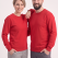 Kırmızı Yuvarlak Yaka İş Sweatshirt 2 İplik