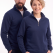 Lacivert Dik Yaka Yarım Fermuarlı İş Sweatshirt 3 İplik