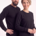 Siyah Yuvarlak Yaka İş Sweatshirt 2 İplik