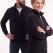 Siyah Dik Yaka Yarım Fermuarlı İş Sweatshirt 3 İplik Şardonlu