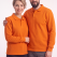 Turuncu Polo Yaka İş Sweatshirt 3 İplik Şardonlu