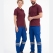 Saks Mavisi Likralı 16/12 Gabardin Kumaş İş Pantolonu-3cm Çift Sıra Reflektörlü
