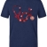 Blumen-Stethoskop Bedrucktes Kurzarm T-Shirt in Navyblau (100% Baumwoll-Jersey)