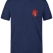 Anatomical Heart and Stethoscope Printed Short Sleeve Navy Blue T-Shirt (100% Cotton Jersey Fabric)
