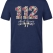 Bow Detail 112 Paramedic Printed Short Sleeve Navy Blue T-Shirt (100% Cotton Jersey Fabric)