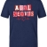 Pop Art Emergency Service Printed Short Sleeve Navy Blue T-Shirt (100% Cotton Jersey Fabric)
