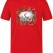 Botanische Schwesternhaube Bedrucktes Kurzarm T-Shirt in Rot (100% Baumwoll-Jersey)
