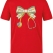 Floral Bow and Stethoscope Printed Short Sleeve Red T-Shirt (100% Cotton Jersey Fabric)