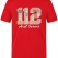 Floral 112 Emergency Service Printed Short Sleeve Red T-Shirt (100% Cotton Jersey Fabric)